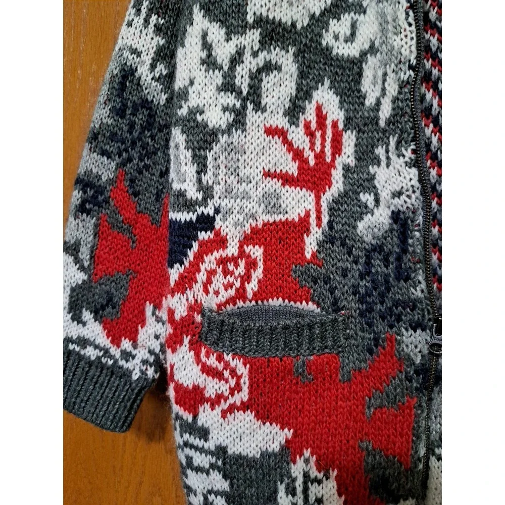 GapKids  Girl's Knit Winter Zip Up Long Sleeve Wool Blend Cardigan Sweater L 10